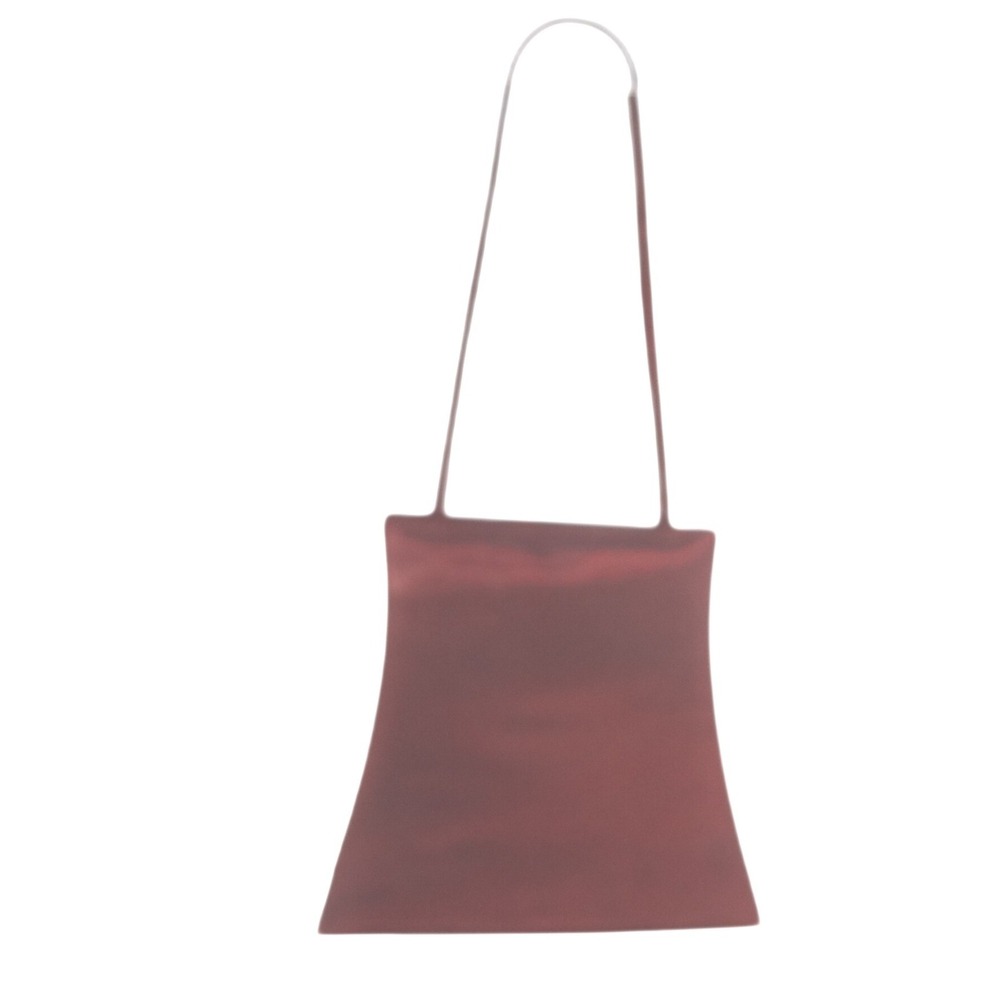 Sasha Evening Bag Women Burgundy Excellent Satin Braided Strap Flared Bag